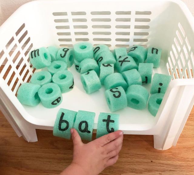 Pool noodle sight words