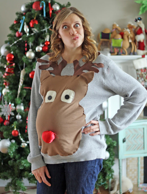 pregnant ugly Christmas sweater
