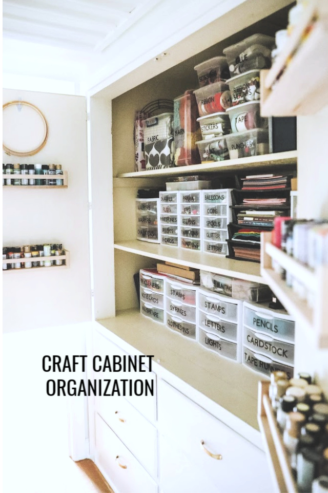 organizing craft supplies
