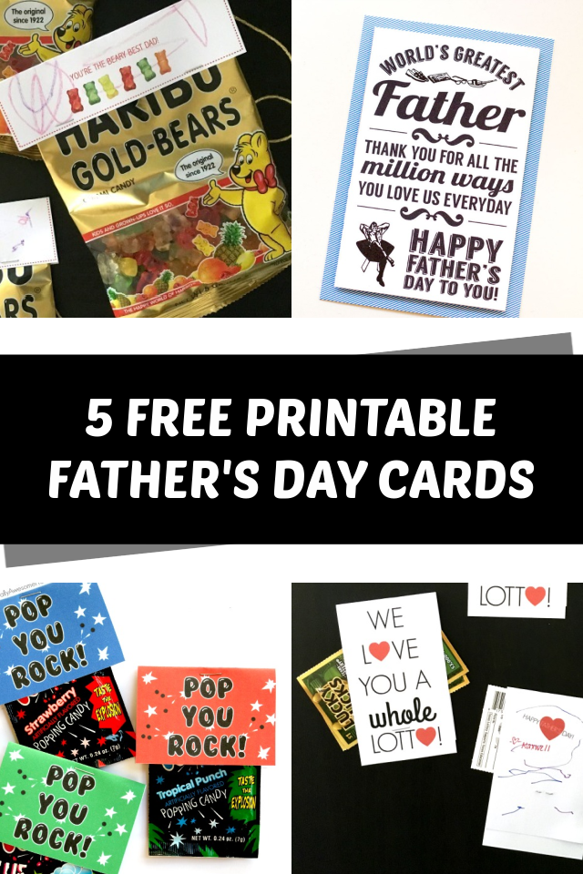 5 Free printable Father's Day cards