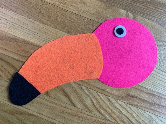 Flamingo costume for a toddler