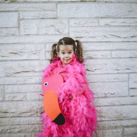 Flamingo costume DIY