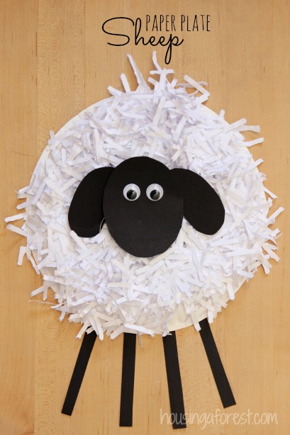sheep paper plate craft