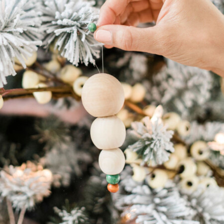 DIY Wood bead ornaments