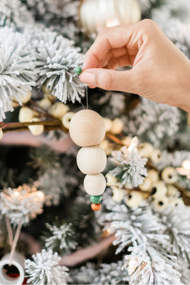 DIY Wood bead ornaments