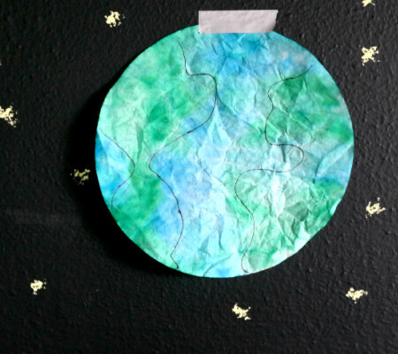 coffee filter earth crafts