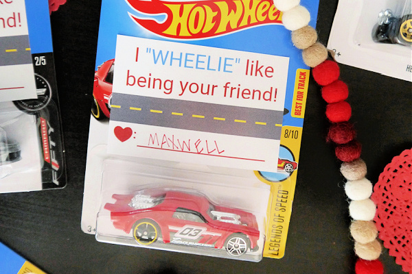 Hot Wheels Valentines