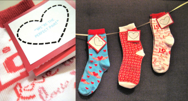 We are the perfect pair sock valentine