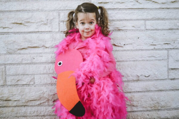 DIY flamingo-costume