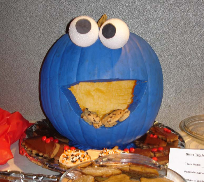 Cookie monster pumpkin