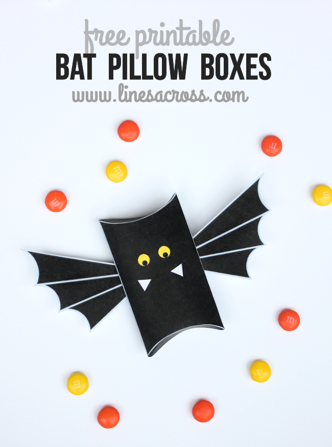 Free Printable Bat Pillow boxes Halloween