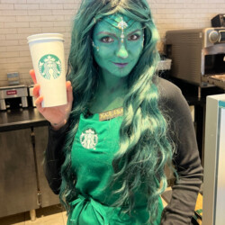 DIY Starbucks mermaid costume
