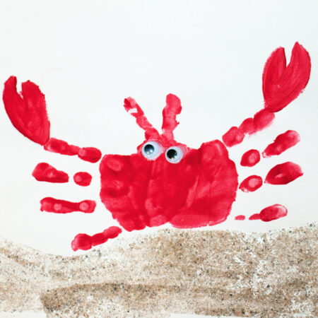 Crab handprint art