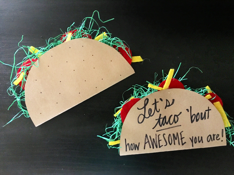 Teacher appreciation taco gift card