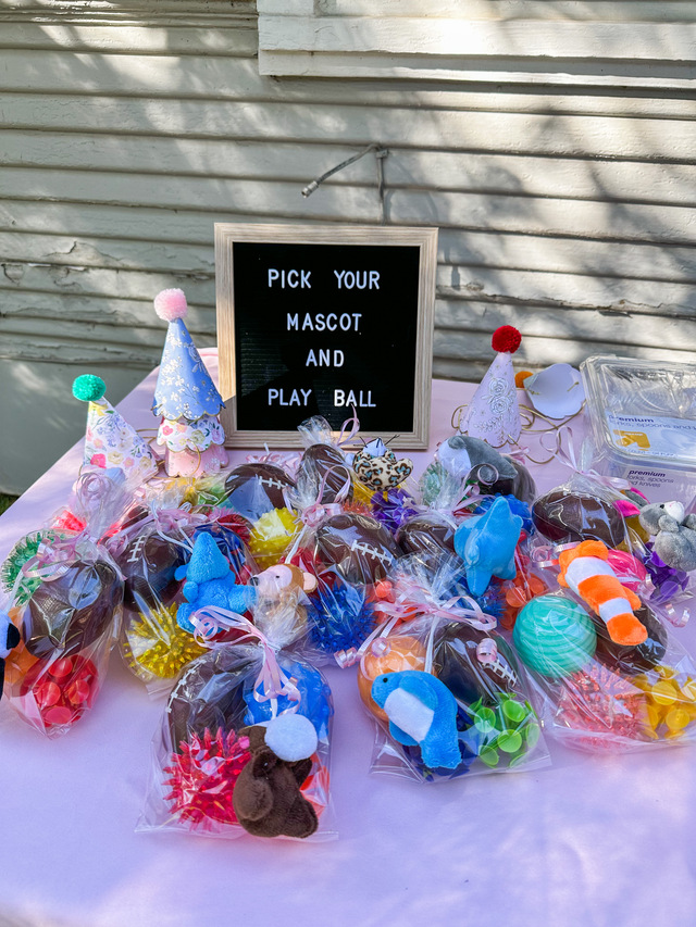 Party favors for a 1st birthday football theme